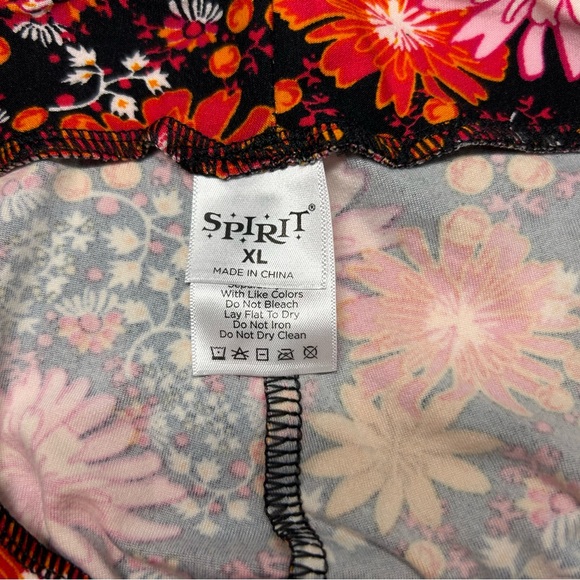 Spirit Floral Print XL Hippie Bell Bottom Leggings - Picture 7 of 8